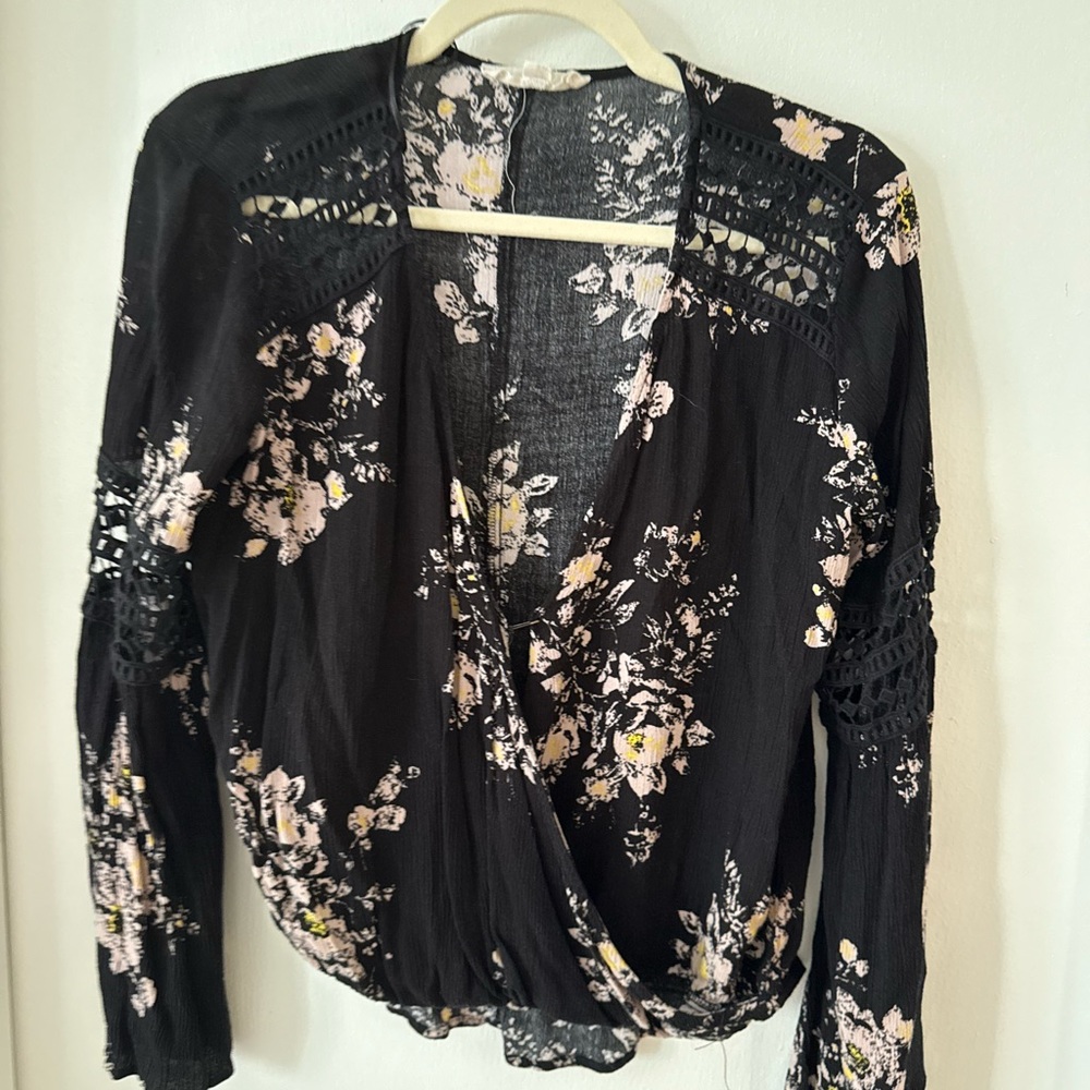 Lovestitch Black Floral Blouse